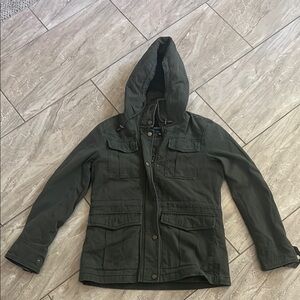 Green Military Field Hooded Jacket
